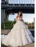 Sweetheart Ivory Dramatic Layered Wedding Dress Ball Gown Sweetheart Ivory Dramatic Layered Wedding Dress Ball Gown